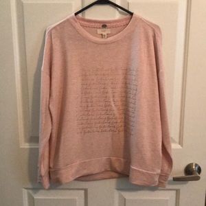 4 for $20 “Fabulous” Light Pink Sweatshirt NWT